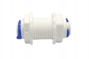 Śrubunek  przelot  dwuzłączka 2x 1/4" RO 6 mm