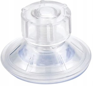 Mocna przyssawka z nakrętką gwintem przezroczysta transparentna