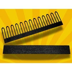 CZARNY Grzebień 25cm przelewowy do akwarium  HIGH FLOW , wklejany, 2część