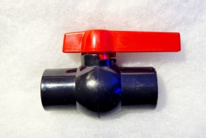  Zawór kulowy 32mm z PVC, łatwy montaż, hydraulika, szary 