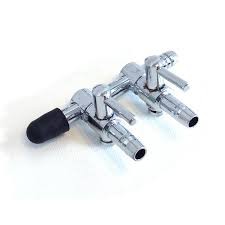 Zaworek zawór metalowy 2 wyjścia z regulatorem 4/6mm